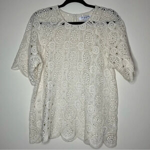 🟢Boho Lace Short Sleeve Top